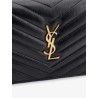 Leather crossbody bag with metal Cassandre logo