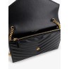 Leather crossbody bag with metal Cassandre logo