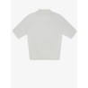 Cropped cotton and silk polo shirt