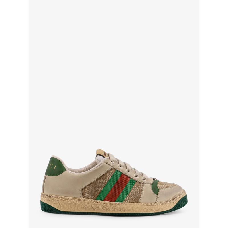 Screener leather and GG Supreme Fabric sneakers