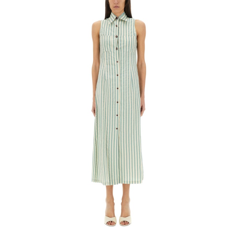 "COLORFUL STRIPES" CHEMISIER DRESS