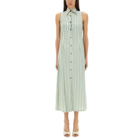 "COLORFUL STRIPES" CHEMISIER DRESS