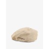 Linen hat with embroidered logo