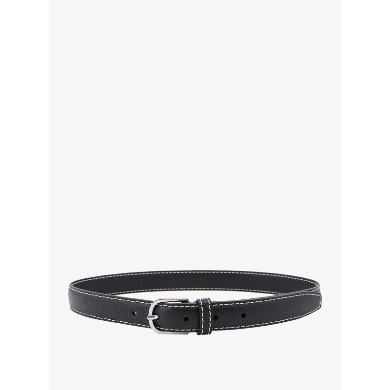 Slim Grained leather belt