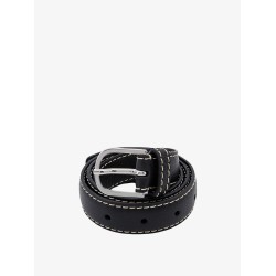 Slim Grained leather belt