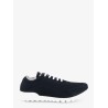 Knitted fabric sneakers with embroidered logo