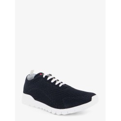 Knitted fabric sneakers with embroidered logo