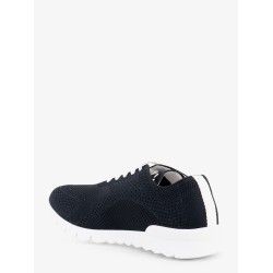 Knitted fabric sneakers with embroidered logo