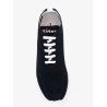Knitted fabric sneakers with embroidered logo