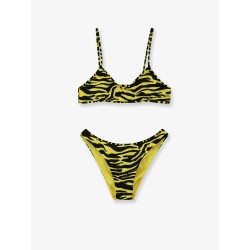 The Attico Il Primo Bagno lycra swimsuit with zebra print