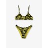 The Attico Il Primo Bagno lycra swimsuit with zebra print