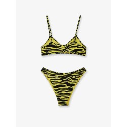 The Attico Il Primo Bagno lycra swimsuit with zebra print