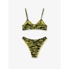 The Attico Il Primo Bagno lycra swimsuit with zebra print