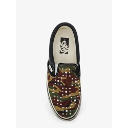 LX Classic Slip-On 98 canvas and leather sneakers with all-over metal beads