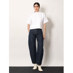 Boxy cotton blend t-shirt