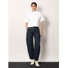 Boxy cotton blend t-shirt