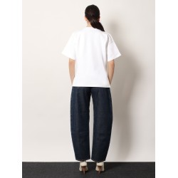 Boxy cotton blend t-shirt