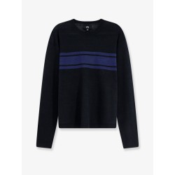 Striped cotton and linen sweater