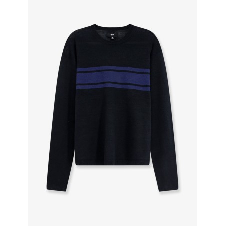 Striped cotton and linen sweater