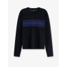 Striped cotton and linen sweater