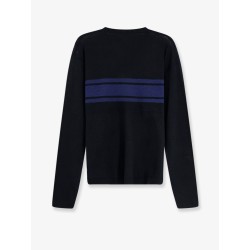 Striped cotton and linen sweater