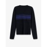 Striped cotton and linen sweater