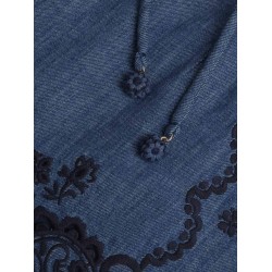Aster embroidered denim shorts