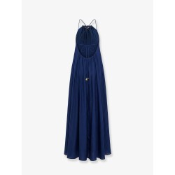 Aster long silk dress