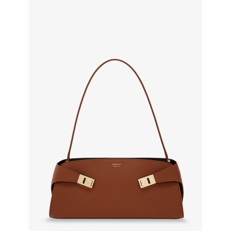 Hug East-West Leather Shoulder Bag