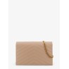 Leather shoulder bag with metal Cassandre logo