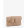 Leather shoulder bag with metal Cassandre logo