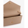 Leather shoulder bag with metal Cassandre logo