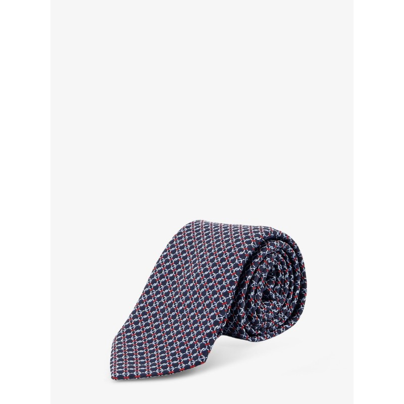 Crema silk tie with Intreccio print