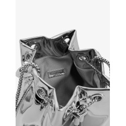 Bonbon bucket bag in mirrored fabric