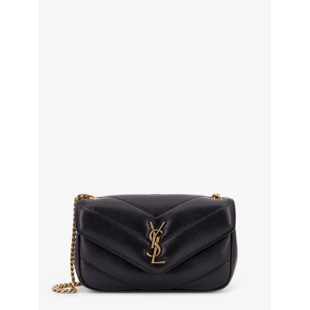 Loulou Mini leather crosbody bag with chevron stitching