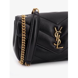 Loulou Mini leather crosbody bag with chevron stitching