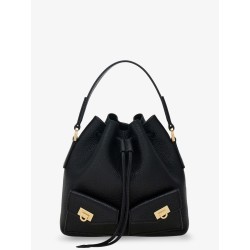 Leather bucket bag