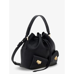 Leather bucket bag