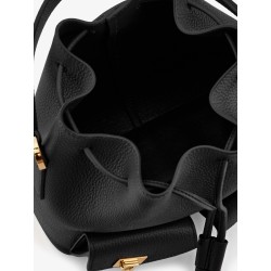 Leather bucket bag