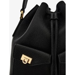 Leather bucket bag