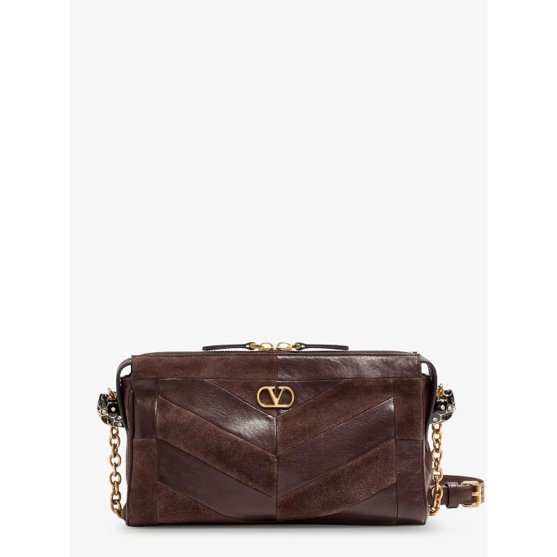 Panthea suede and leather crossbody bag