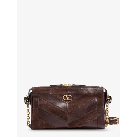 Panthea suede and leather crossbody bag