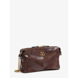 Panthea suede and leather crossbody bag