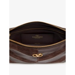 Panthea suede and leather crossbody bag