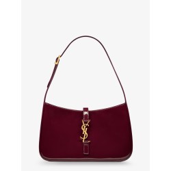 LE 5 À 7 bordeaux patent leather shoulder bag
