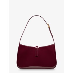 LE 5 À 7 bordeaux patent leather shoulder bag