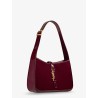 LE 5 À 7 bordeaux patent leather shoulder bag
