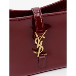 LE 5 À 7 bordeaux patent leather shoulder bag