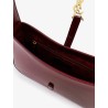 LE 5 À 7 bordeaux patent leather shoulder bag