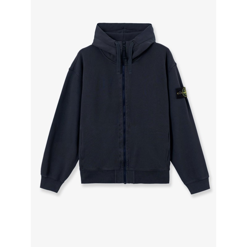 Oversize biologic cotton sweatshirt with zip